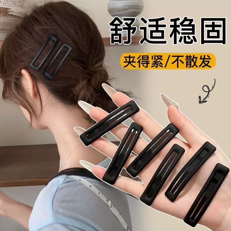 磨砂方形侧边夹女刘海碎发夹子前额高级感bb夹简约后脑勺发卡头饰