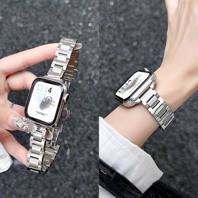 适用华为fit3表带金属新款watchfit4腕带4Pro创意表链智能手表fit2腕表手表带高级感watch fit new替换带女款