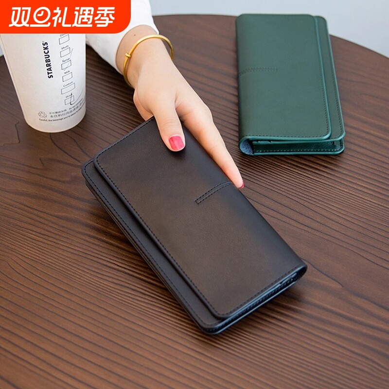 日韩ins风钱包轻薄现金钱包长款女证件卡包一体轻奢高级感手拿包