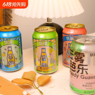 华洋玻璃瓶果味碳酸饮料网红低糖