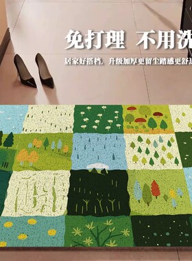 入户门丝圈地垫可裁剪防滑耐脏脚垫子家用门口地毯进门垫室外玄关