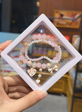 网红款蓝色玉桂狗手链女生