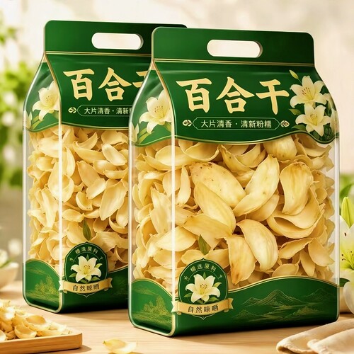 原色百合干无熏硫色泽微黄