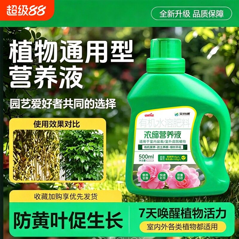 植物营养液通用型花卉浓缩室内绿植盆栽富贵竹家庭园艺肥料花肥