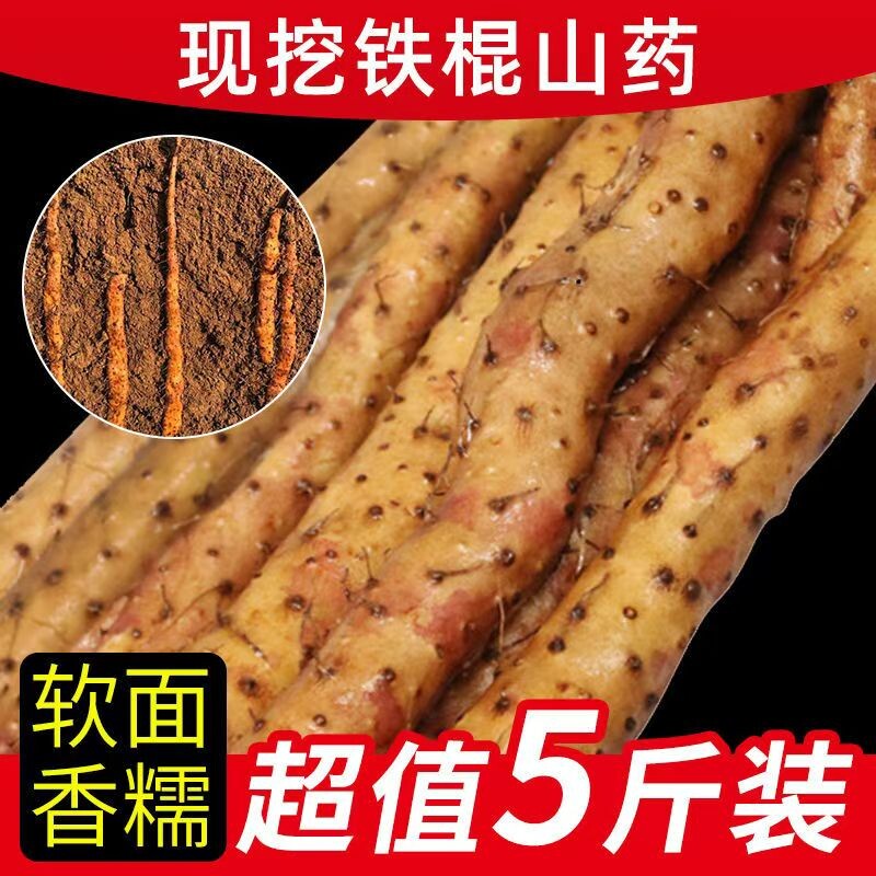 铁棍山药淮山新鲜小白嘴山药特产铁杆怀山药非温县垆土铁棍蔬菜