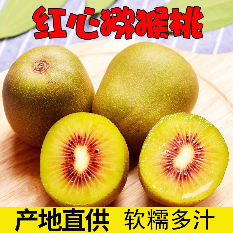 正宗四川高山苍溪红心猕猴桃礼盒新鲜采摘奇异果高整箱大果现摘图片