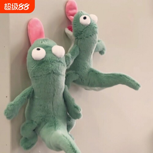 河狸变身计划绿色毛绒发声玩偶
