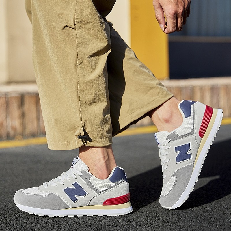 新佰伦574百搭厚底老爹鞋男女阿甘鞋网面透气网鞋运动休闲跑鞋