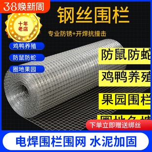 镀锌铁丝网钢丝网围栏小孔防鼠养殖网户外隔离栏防护圈地防锈窗台