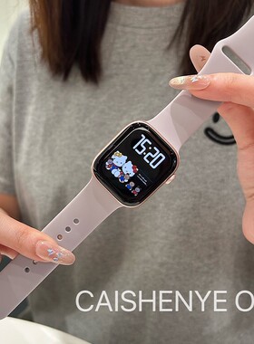 原装适用S11苹果手表表带iwatch10氟橡胶applewatch9/8原液态硅胶腕带装Ultra7男女运动绿色蓝色紫色红色灰色