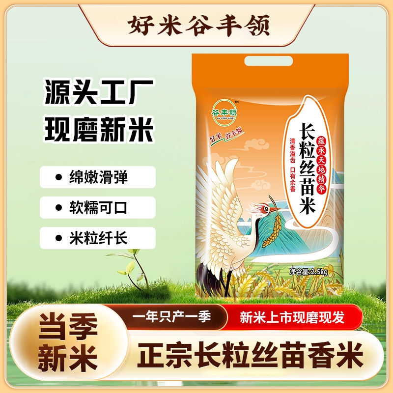 南方晚稻长粒丝苗米农家大米长粒香米油粘米籼米批发当季稻谷现磨