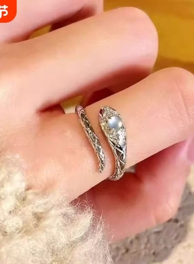 逆爱小醋包同款灵蛇戒指柴鸡蛋小众指环生肖设计开口个性ins指环