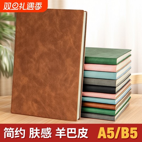 羊巴皮肤感笔记本a5本子b5记事本