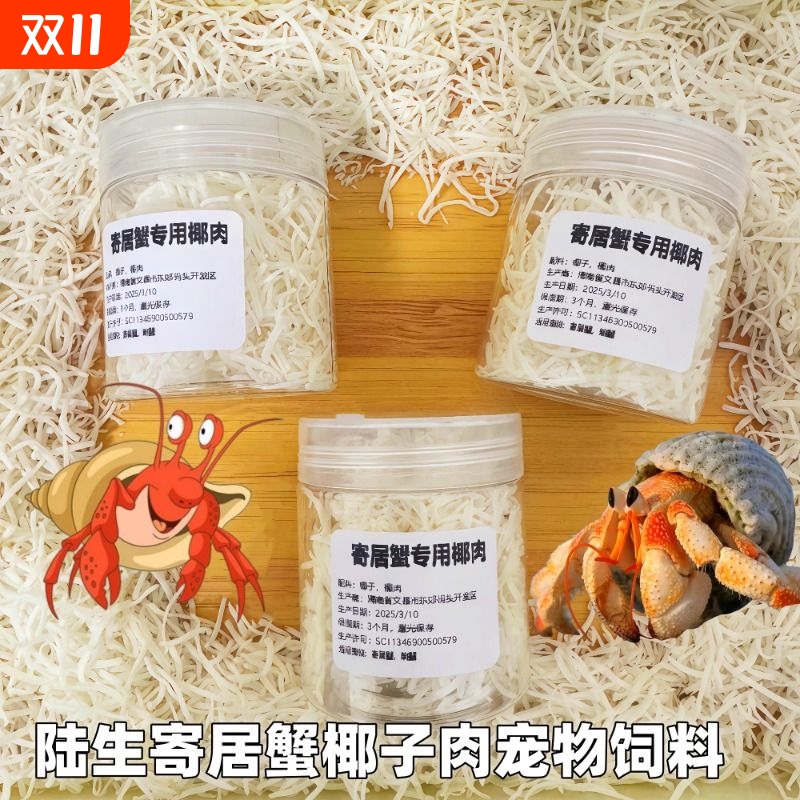 寄居蟹沙蟹宠物零食宠物蟹椰食