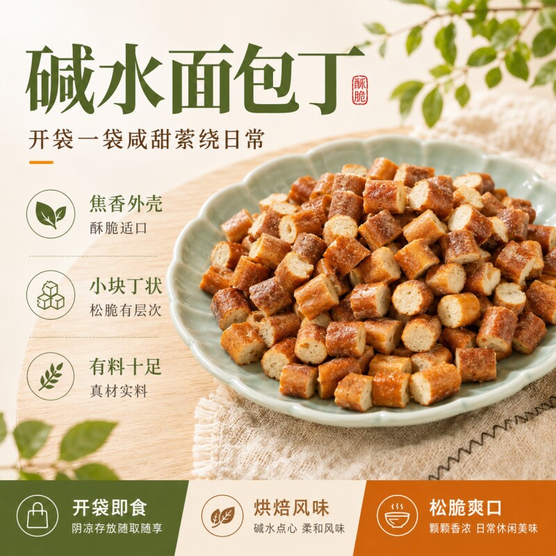 海盐焦糖碱水面包丁同款脆面包干饼干休闲解馋零食小吃好吃办公室