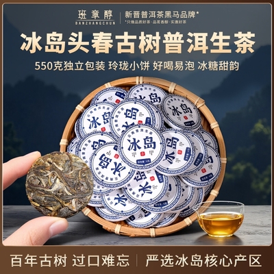 冰岛头春普洱茶生茶小茶饼550克