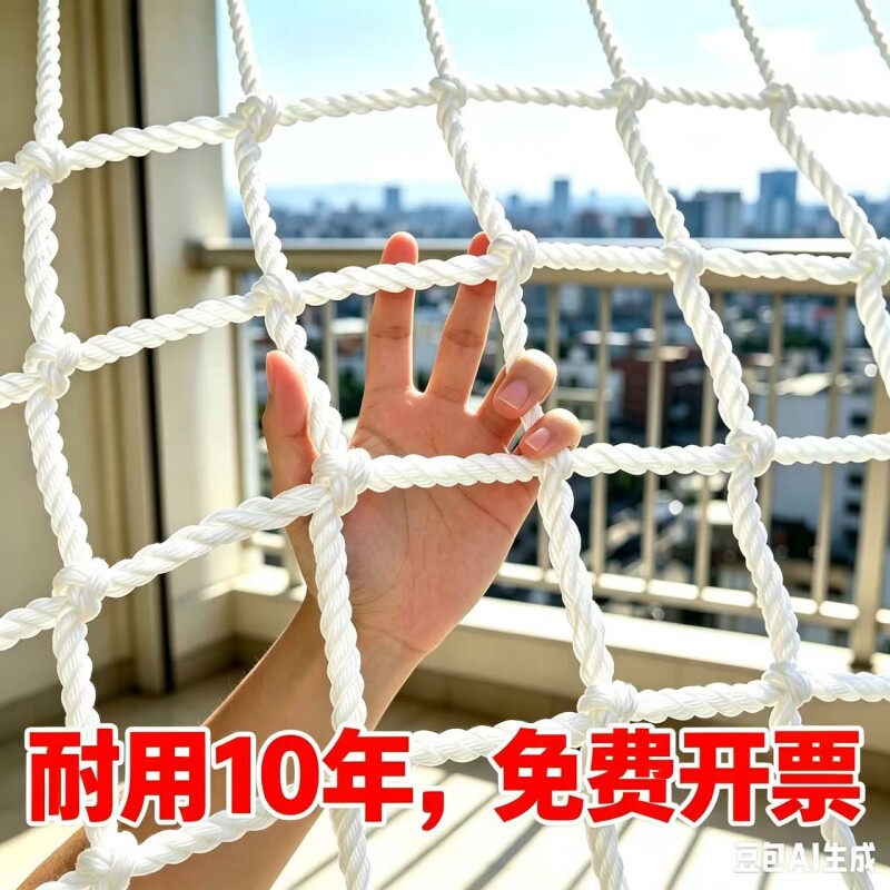 安全网阳台防护网尼龙防坠网绳网围网儿童楼梯隔离防护网子窗户