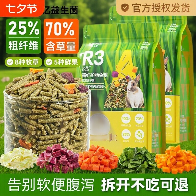 布卡星兔粮幼成年兔子饲料图片