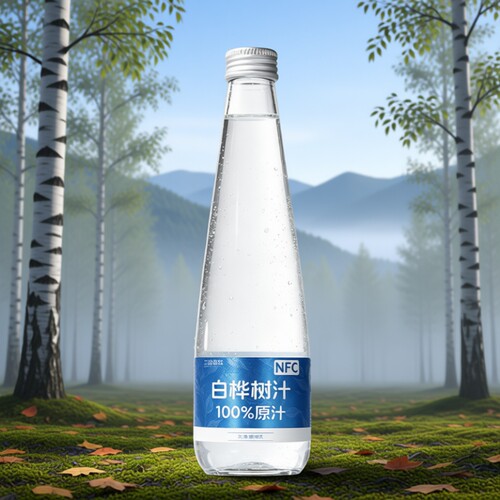 100%白桦树汁原汁桦树水天然原液0脂木本植物饮330ml*6瓶
