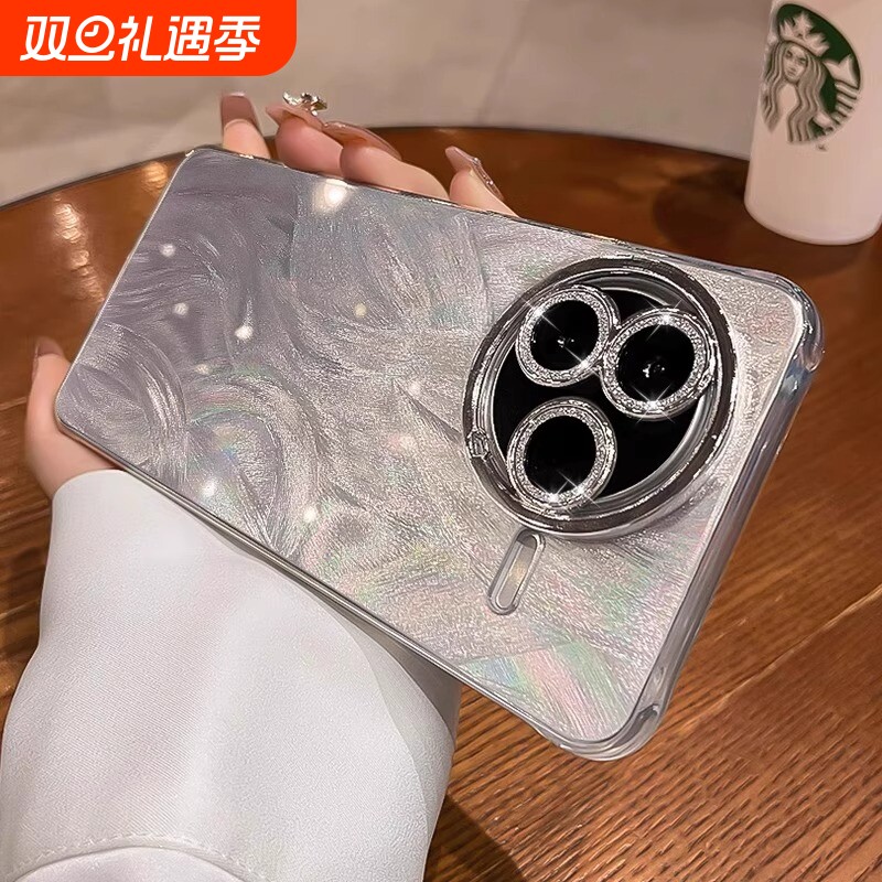 适用红米k80手机壳红米k80pro冠军版带镜头膜redmik60高级感k70闪粉镜头全包防摔k80至尊版k50系列时尚简约款