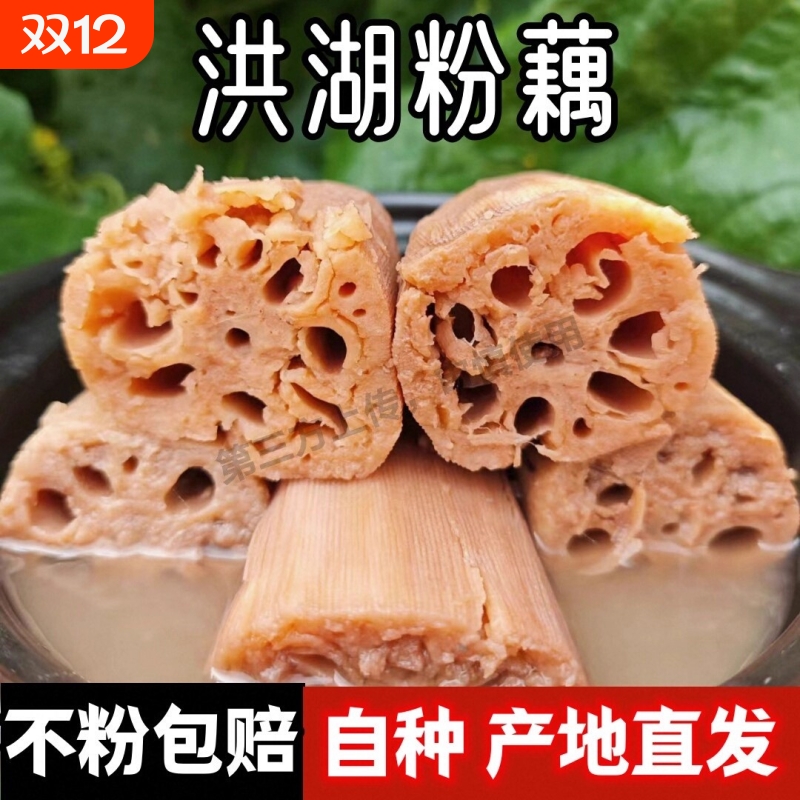 正宗湖北洪湖煲汤粉藕九孔藕莲藕新鲜粉藕糯米糖藕面藕不粉包赔