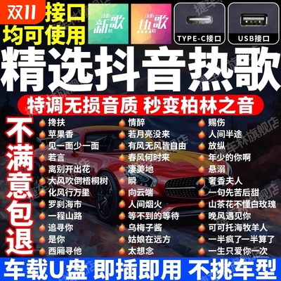 汽车载u盘歌曲2025新款热歌网红流行经典音乐无损音源车用U优盘dj