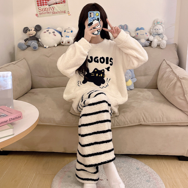 女童冬季学生可外穿套装家居服