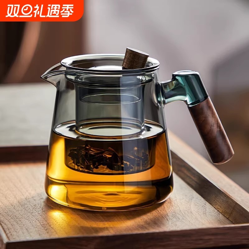茶壶泡茶耐高温玻璃泡茶壶茶水分离2025新款煮茶壶高硼硅中式