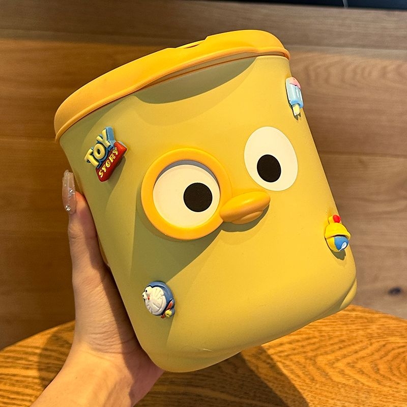 桌面垃圾桶高颜值带盖迷你家用儿童书桌卧室床头收纳桶小号废纸篓