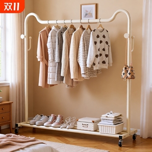 晾衣架落地卧室挂衣架挂衣杆移动衣帽架置物收纳承重固定宿舍客厅