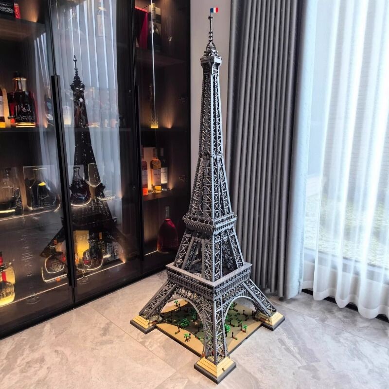 兼容乐高法国巴黎埃菲尔铁塔成年人高难度积木建筑男女孩拼装玩具