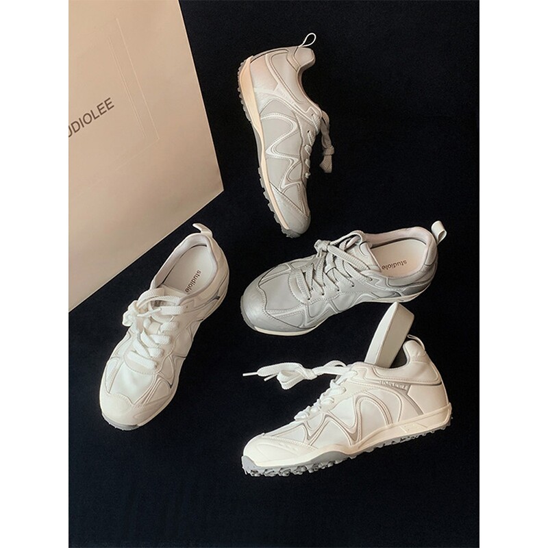 葡萄妈studiolee 增高5cm~ 圆头拼接系带运动鞋老爹德训阿甘鞋女图片