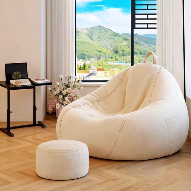 懒人沙发豆袋家用卧室可躺可睡创意小坐墩单人阳台休闲椅子榻榻米