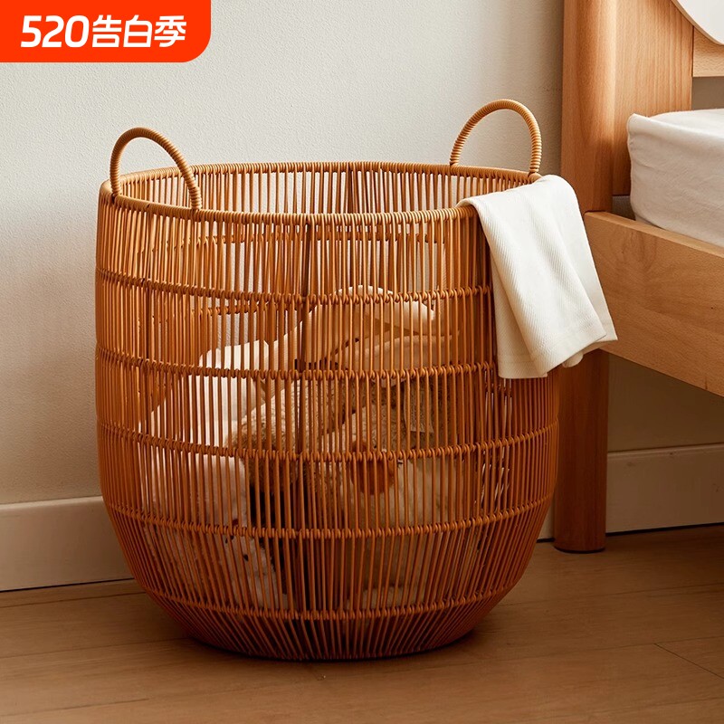 高颜值轻奢仿藤编脏衣篮家用卫生间脏衣篓大容量洗衣脏衣服收纳筐