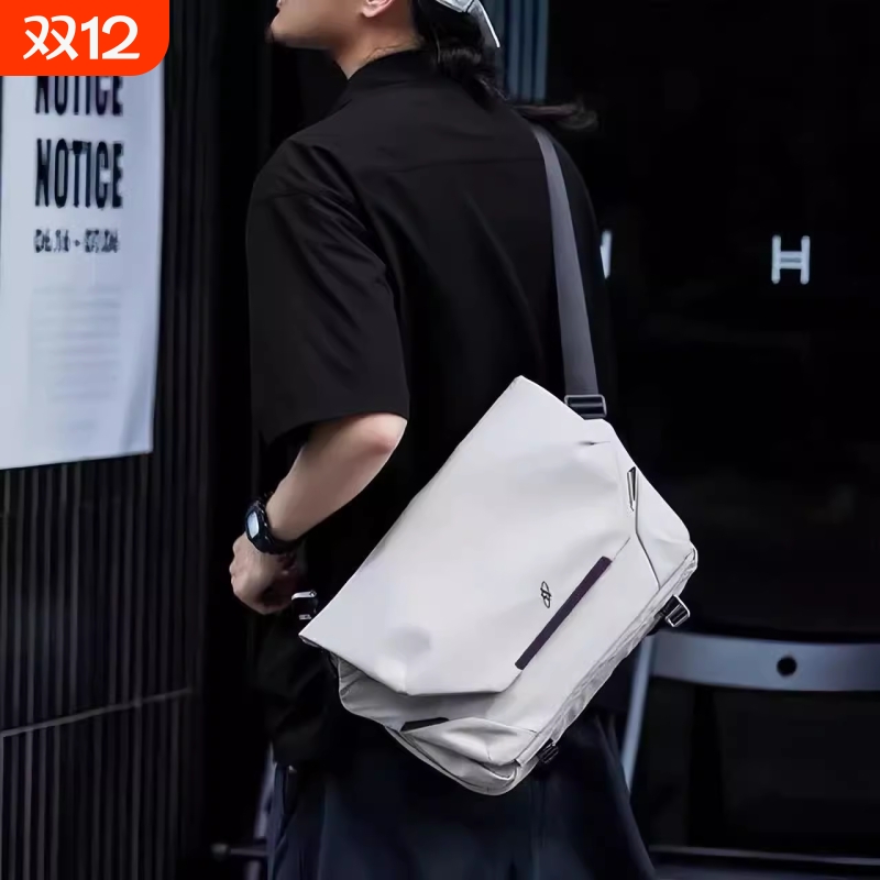 阿波罗磁吸扣机能挎包男单肩包