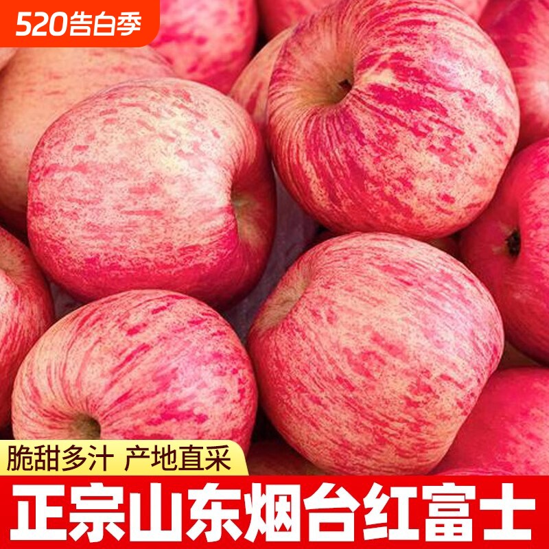2025正宗山东烟台红富士苹果脆甜多汁大苹果当季应季新鲜水果