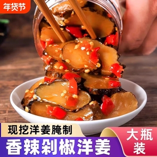 香辣洋姜湖南长沙特产鲜鬼子姜农家泡菜酱菜腌制下饭菜瓶罐装咸菜