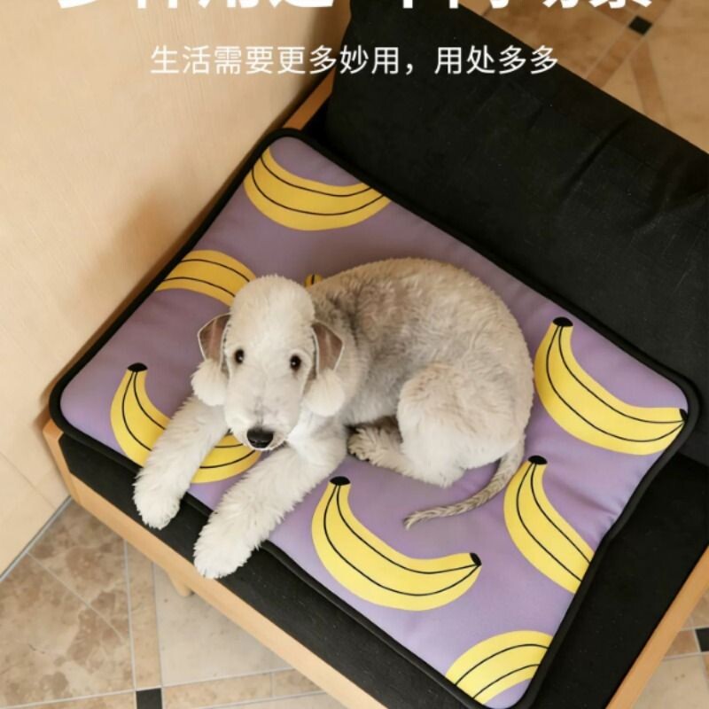 卡通宠物垫子四季通用防水透气清凉冰丝户外出狗垫猫窝睡垫小型犬