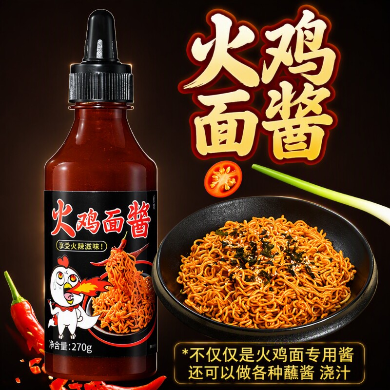 火鸡面酱韩式双倍辣魔鬼辣火鸡面图片