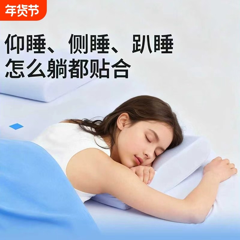 记忆棉枕头蓝枕N2蓝枕芯盒子护颈椎助睡眠学生成人酒店礼盒装送礼