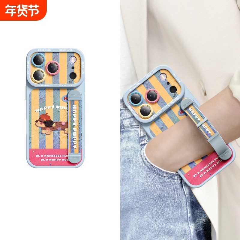 适用苹果17promax手机壳iPhone17air新款16腕带por支架15可调节14Plus全包13防摔女Air高级感pro条纹腊肠狗14,3C数码配件,手机保护套/壳,淘宝优惠券,粉丝福利购,淘宝优惠卷