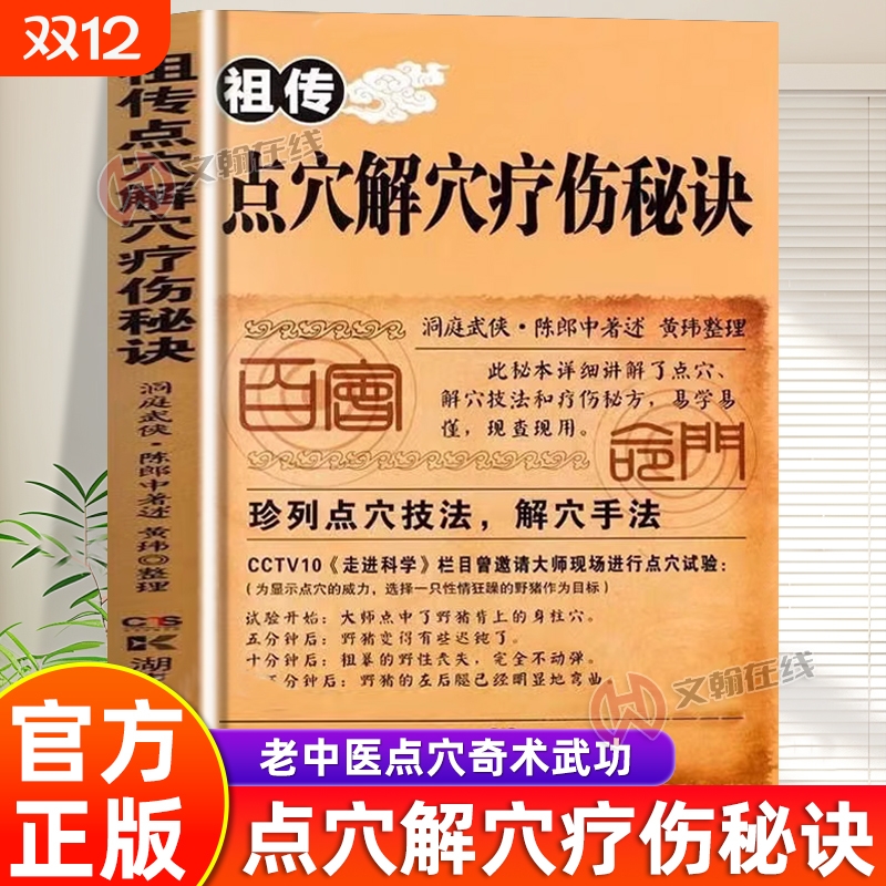 祖点穴解穴传疗伤秘诀老中医奇术治病专治杂症奇效书籍中医养生经验疗法武当内家特效经络穴位针灸