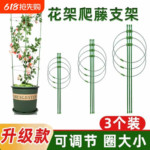 花架爬藤支架花盆园艺支柱月季铁线莲球兰绿萝植物防倒攀爬支撑杆