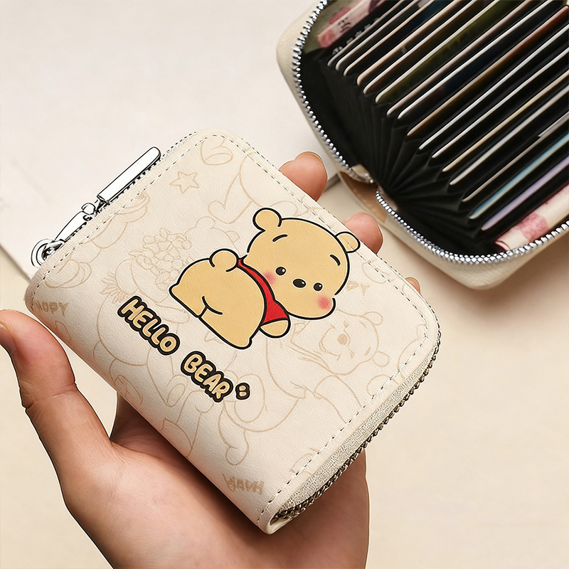 维尼熊卡包女士2025新款防盗刷证件收纳零钱包二合一卡夹帕恰狗