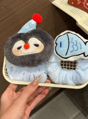 毛绒企鹅发圈可爱卡通礼物