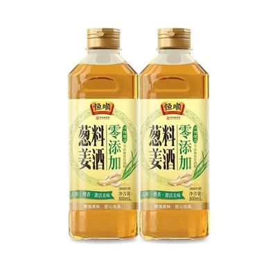 【临期】恒顺葱姜料酒零添加800mL纯粮酿造料酒增香去腥解腻烹调