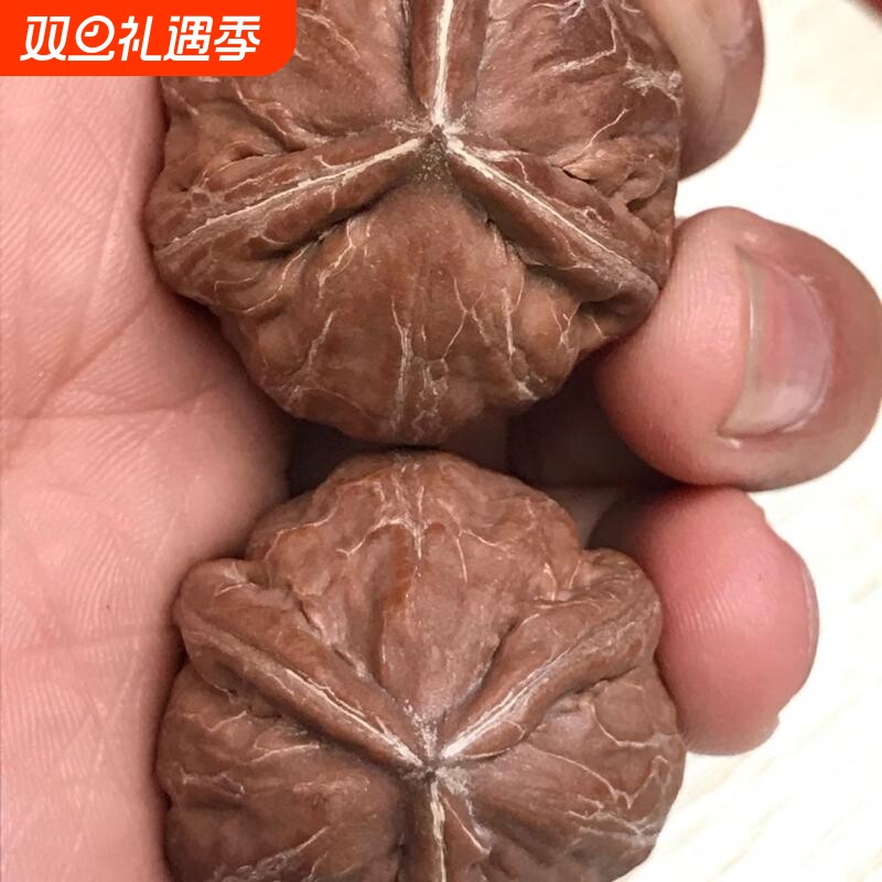 东北野外生小手捻三棱三道筋大奔异形文玩核桃随身盘玩把玩手把件