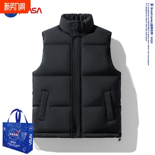 背心秋冬季 2025新款 保暖加厚坎肩马夹外套男 棉马甲男女款 nasa男士