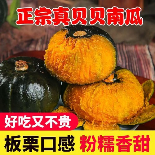 贝贝南瓜正宗新鲜蔬菜南瓜栗面瓜辅食代餐粉糯香甜南薄皮厚肉