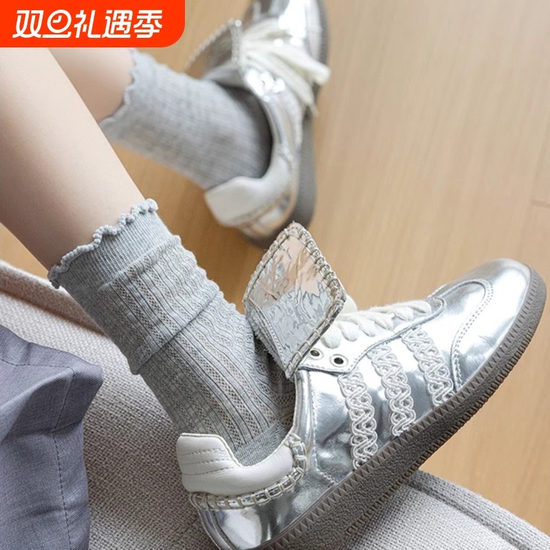 堆堆袜女士秋冬季款中筒袜纯棉网眼透气无骨月子长袜2025新款爆款